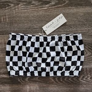 🌹 Emma & Sam Checkered Tube Top 🌹